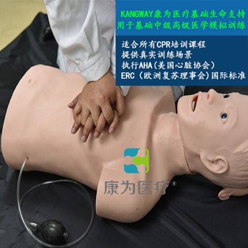 “康为医疗”CPR带气管插管半身模型-青年版简易型